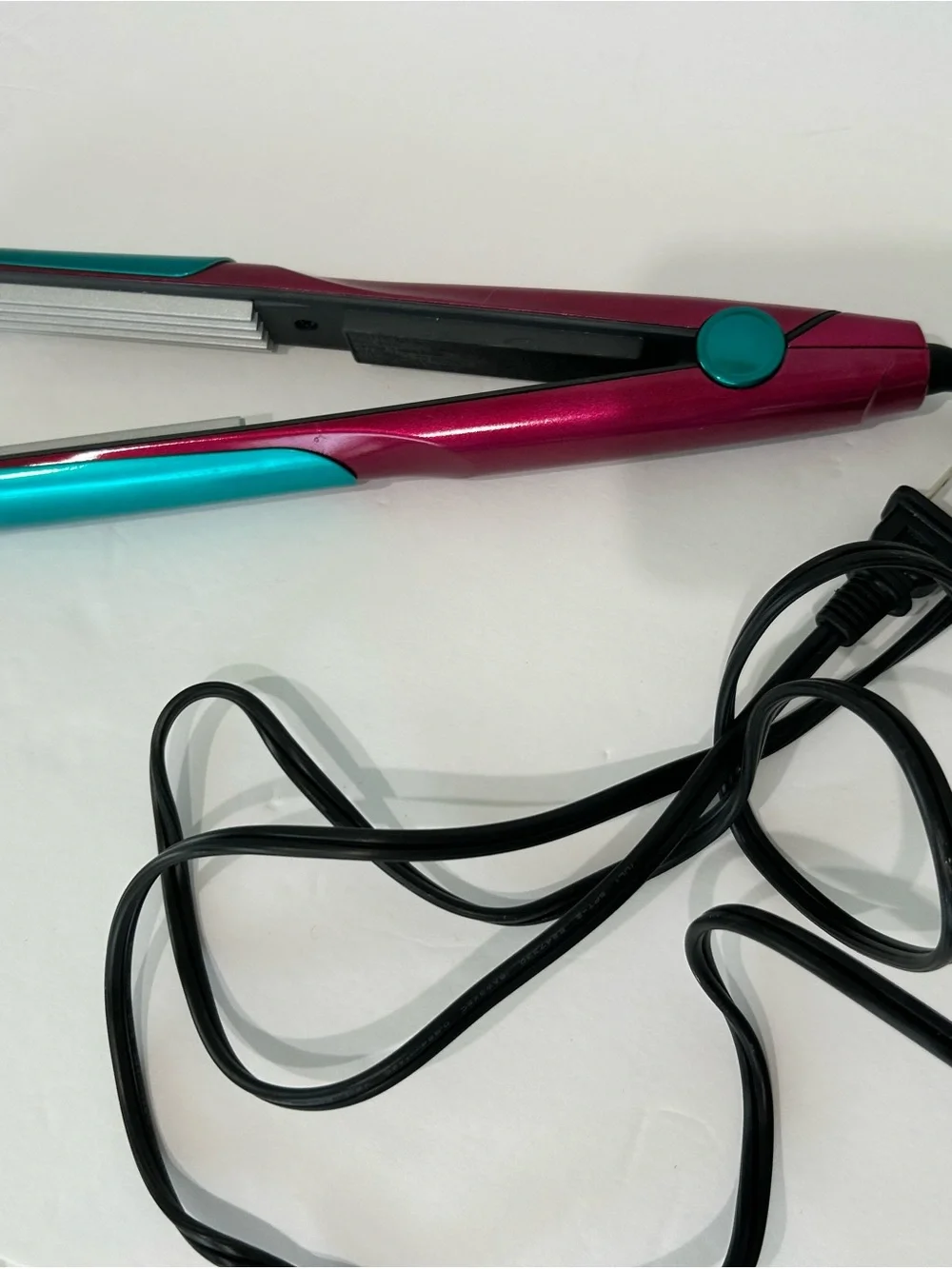 BedHead Pink and Teal Mini Hair Crimper Volumizer